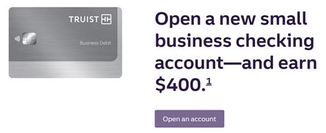 truist bank business account promo code